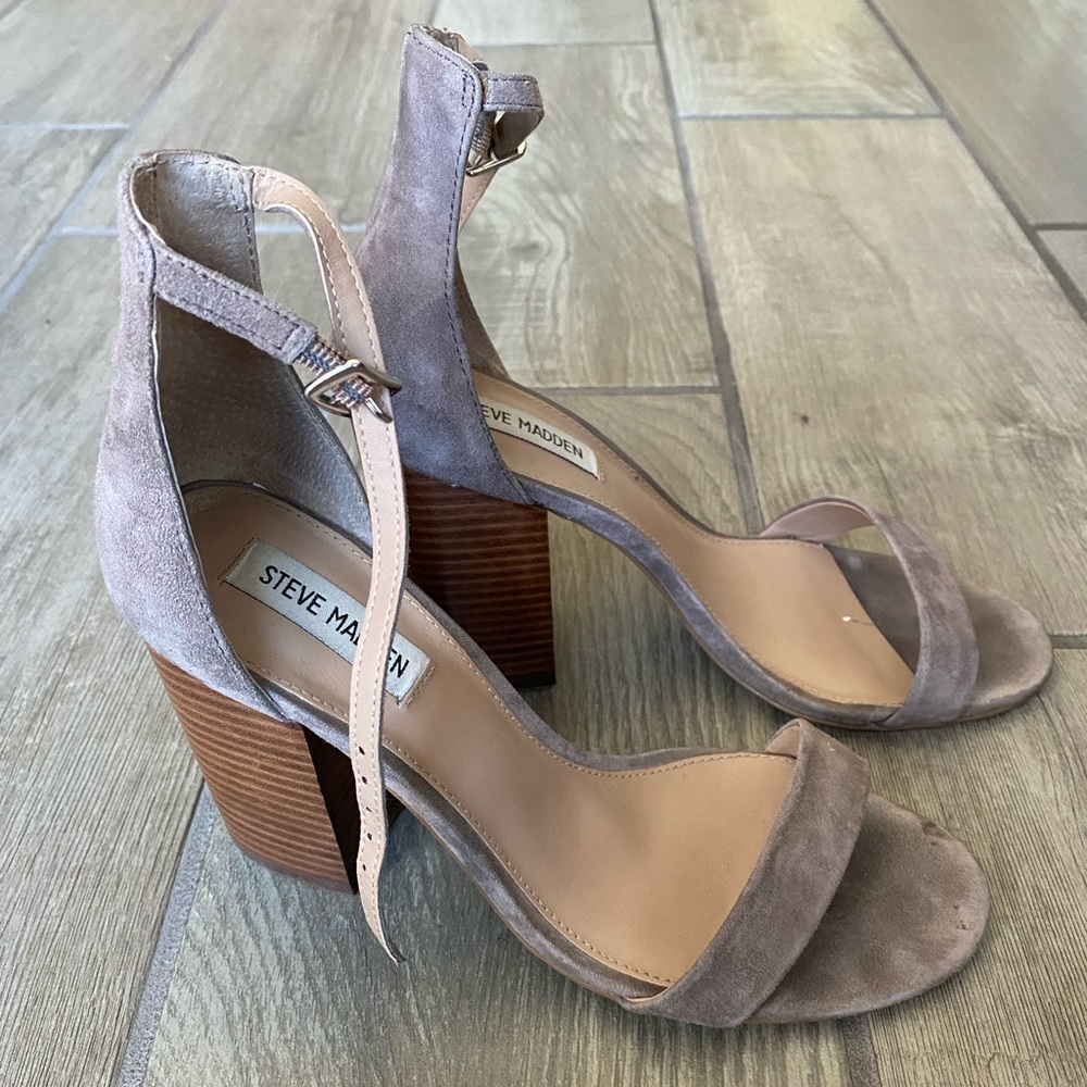 Steve Madden Carrson Heeled Sandal, Taupe, in women’s 9